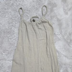 Boho style Taupe back tie flowy long dress